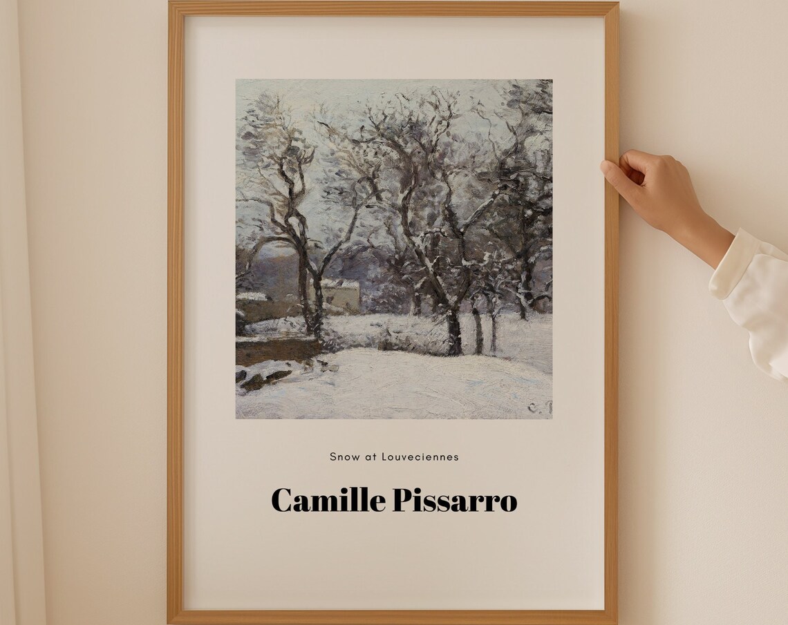 Camille Pissarro Snow at Louveciennes Winter Impressionist Poster