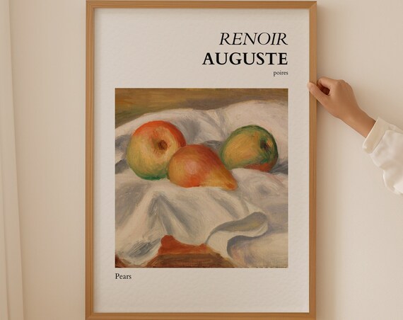 Oranges Bananas And Teacup Poster Renoir Paintings Wall Art Fruit Print Vintage Painting Antique Prints Orange Wall Art