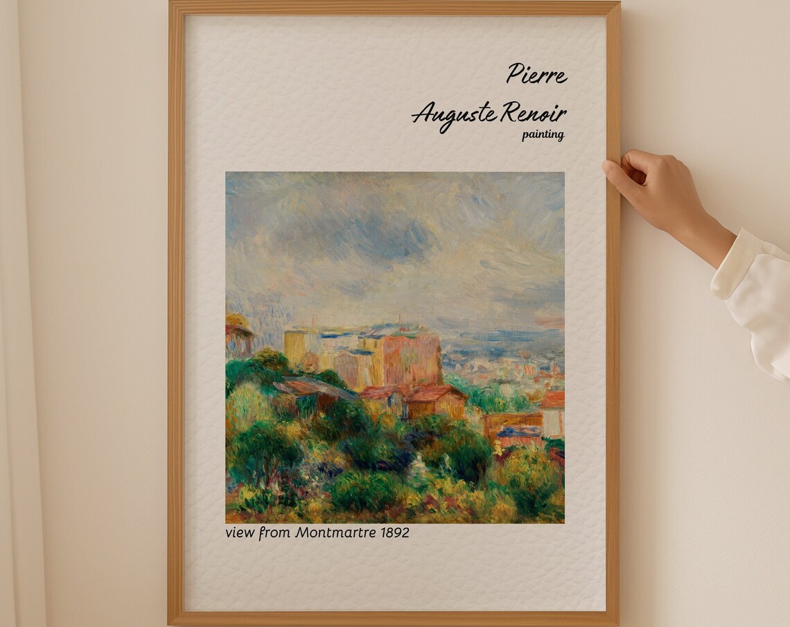 Renoir View from Montmartre 1892 Paris Cityscape Painting Poster