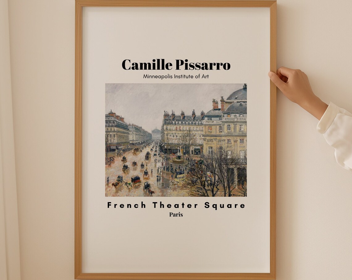 Camille Pissarro French Theater Square Paris Cityscape Poster