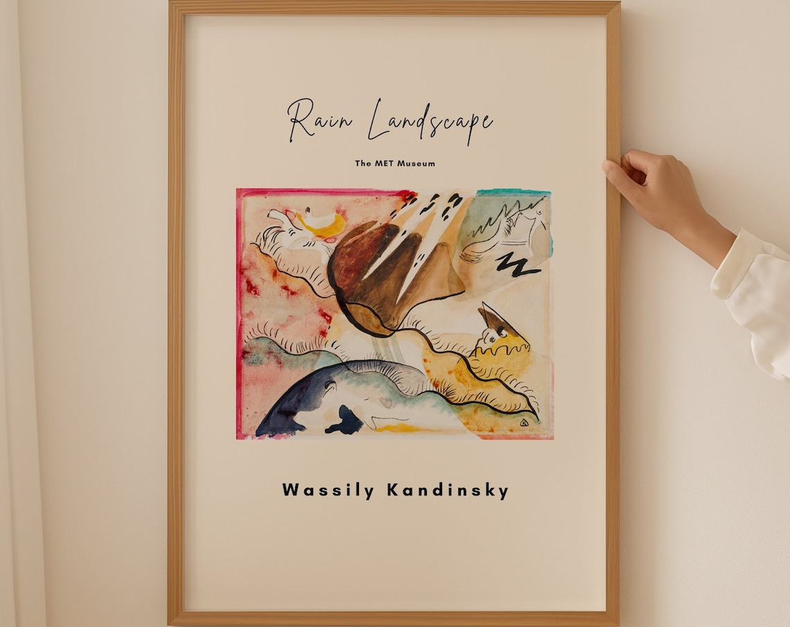Wassily Kandinsky Rain Landscape Watercolor The MET Museum Poster