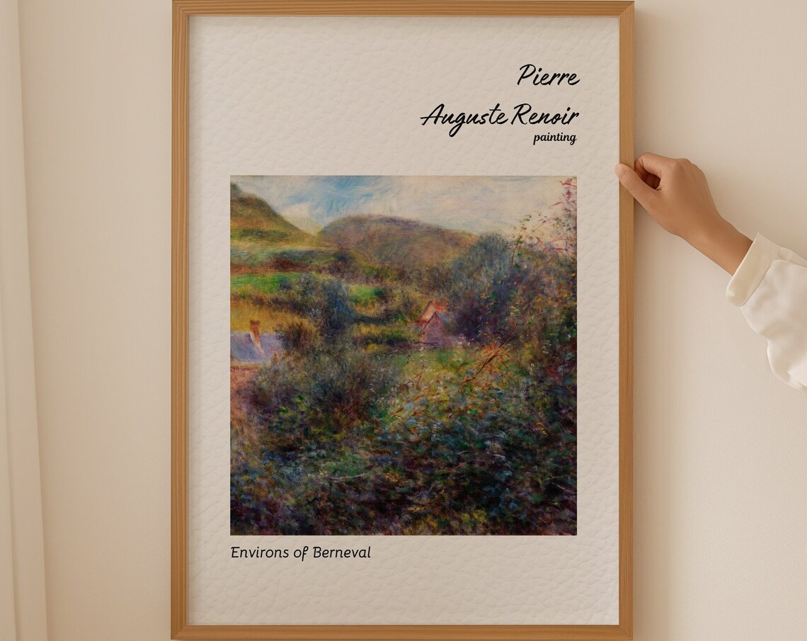 Renoir Environs of Berneval Rolling Hills Landscape Art Poster