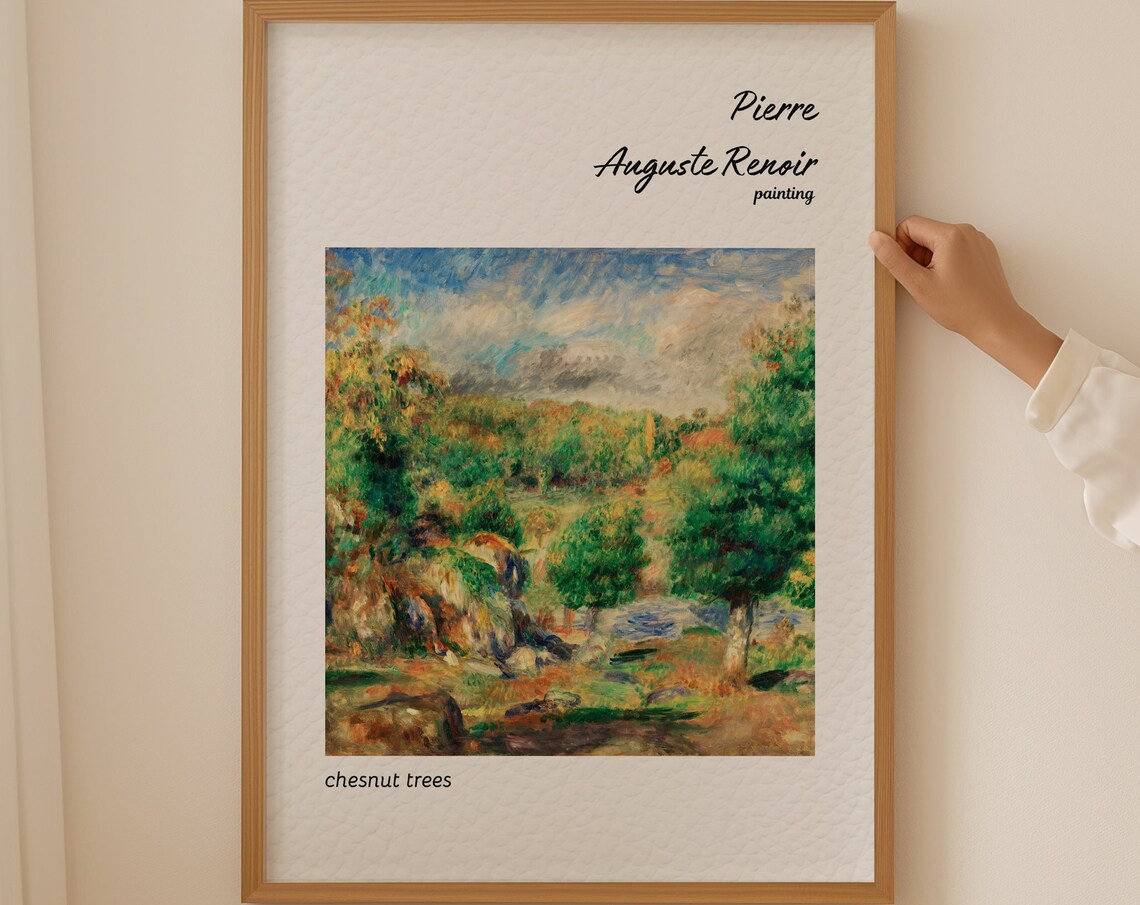 Renoir Chestnut Trees Woodland Autumn Impressionist Art Poster