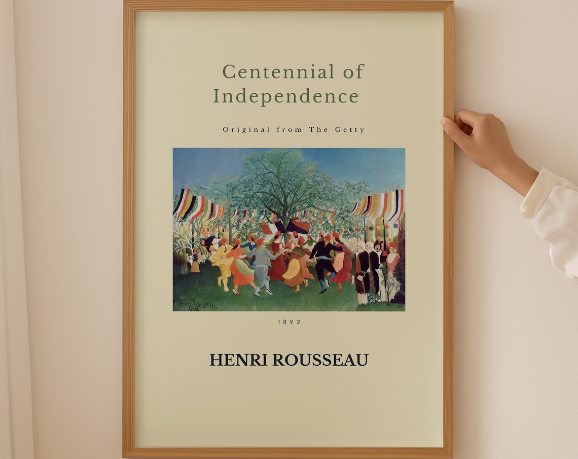 Henri Rousseau Centennial of Independence 1892 Getty Art Museum Poster