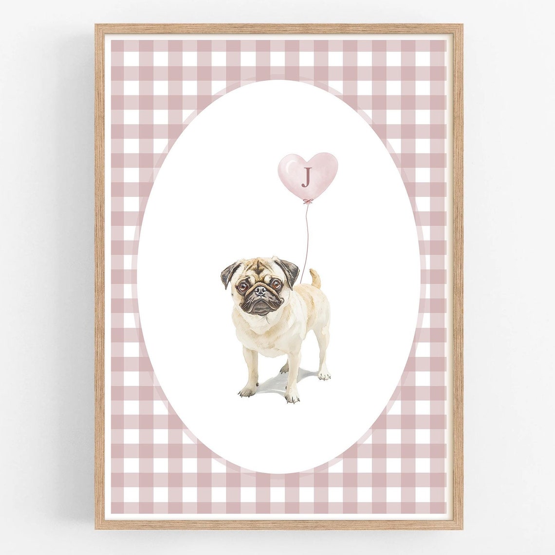 Nursery Wall Art Print Pet Portrait Custom Dog Painting From Photo Pet Memorial Gift William Morris Print Bulldog Watercolor Painting - Image 2
