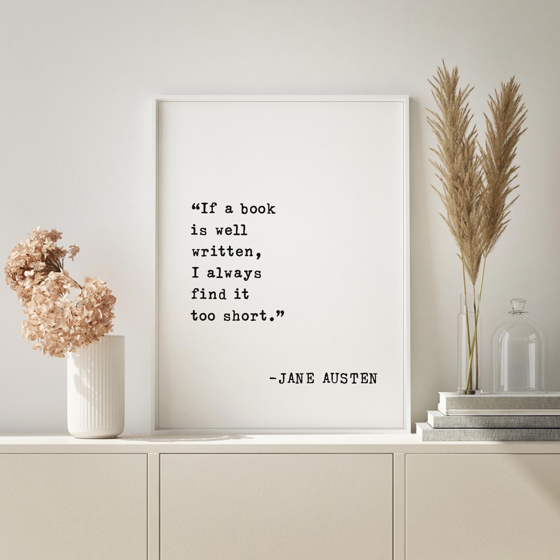 Jane Austen Quote Art, Book Lovers Quote Print - Image 3