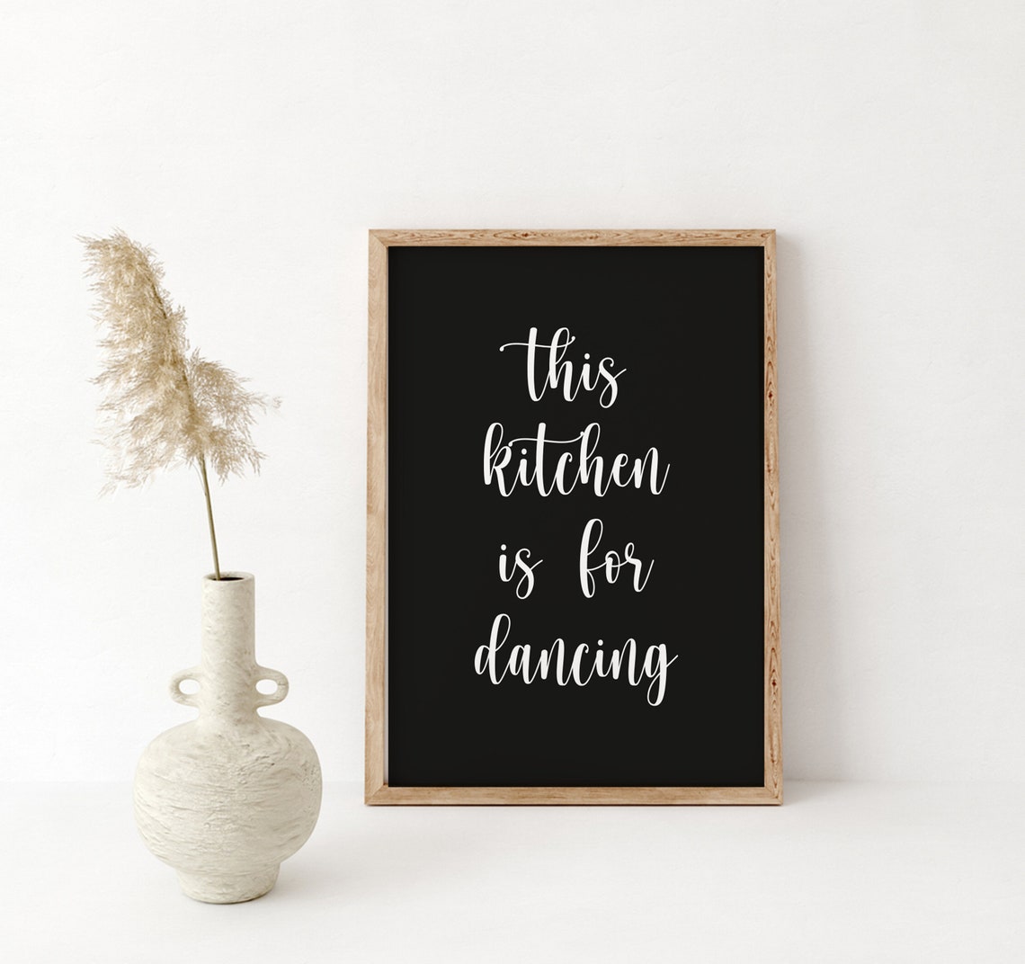 This Kitchen Is For Dancing Wood Sign Farmhouse Wood Kitchen Sign Kitchen Dancing Sign Dancing Home Decor - Image 4