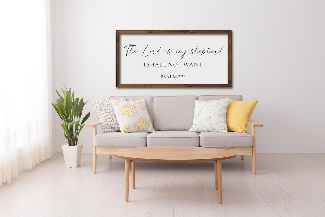 The Lord Is My Shepherd I Shall Not Want Psalm 23 Scripture Poster - Image 3