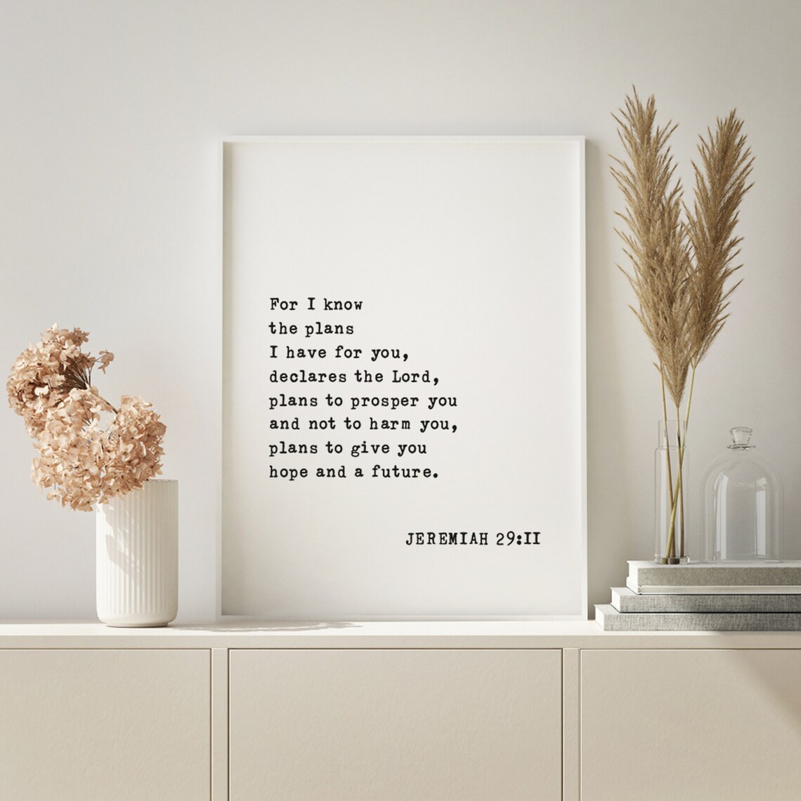 Jeremiah 29:11 Scripture Sign, Bible Verse Wall Art Print - Image 2