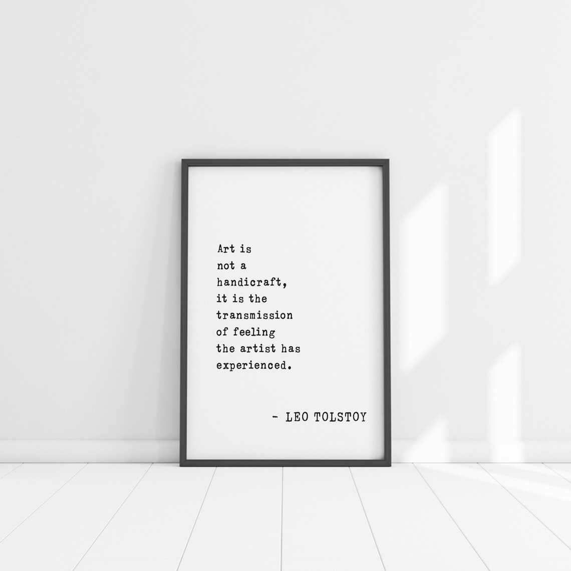 Leo Tolstoy Art Is Not a Handicraft but Feeling Quote Poster - Image 5