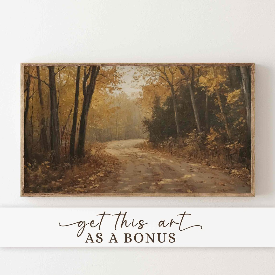 Fall Vintage Style Autumn Landscape Art Print - Image 2