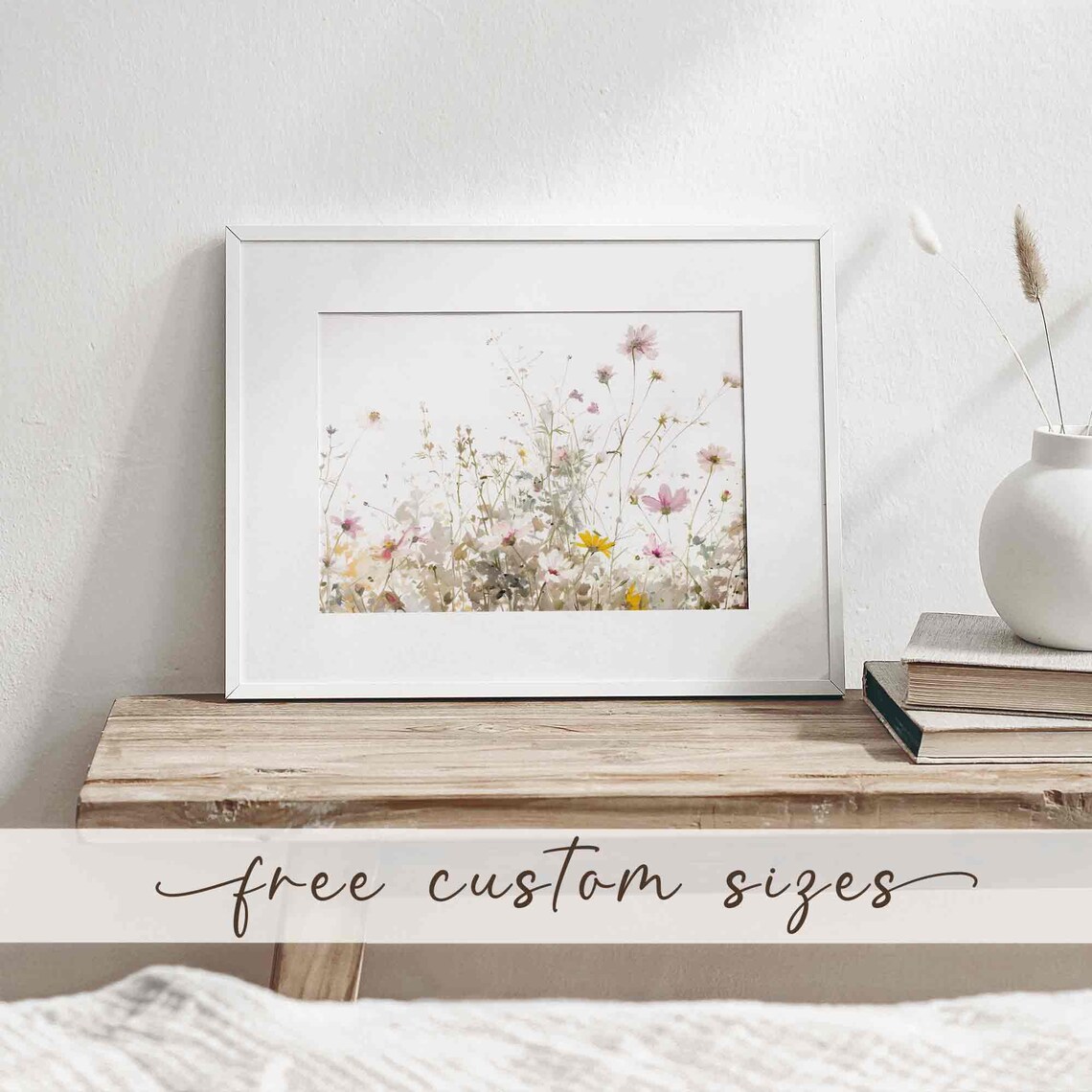 Spring Wildflower Field Art Print, Farmhouse Decor - Image 4