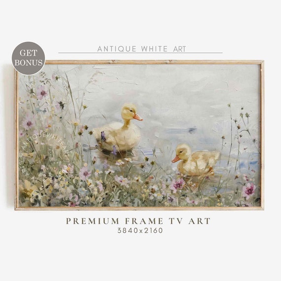 Cute Easter Ducklings, Farmhouse Spring Art Print