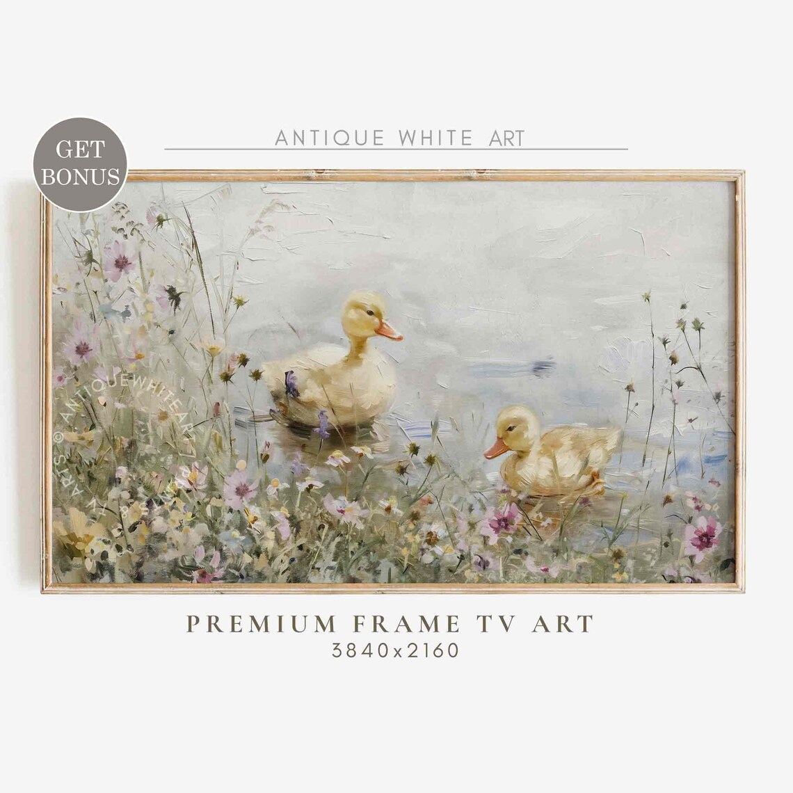 Cute Easter Ducklings, Farmhouse Spring Art Print