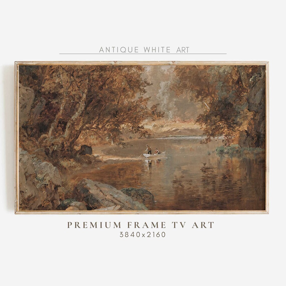 Autumn Landscape Art Print, Vintage Rustic Country
