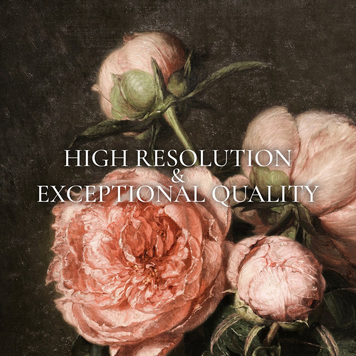 Moody Floral Vintage Still Life Art Print - Image 4