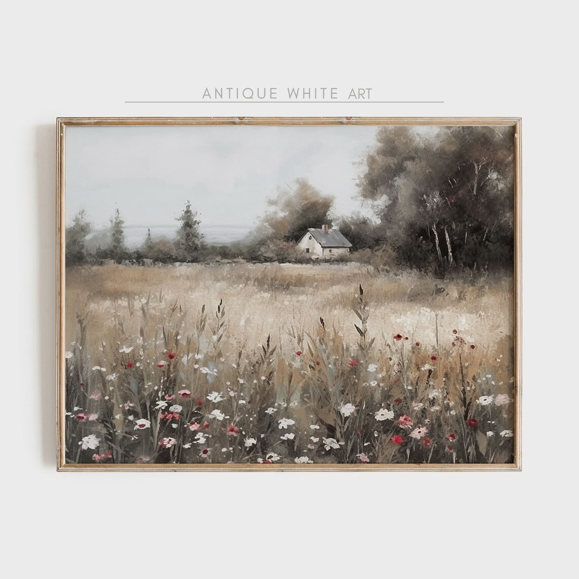 Vintage Wildflower Cottage Core Art Print