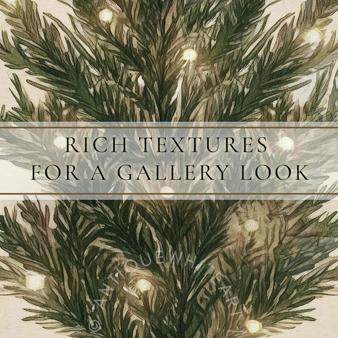 Vintage Christmas Tree Art Print, Moody Botanical - Image 3
