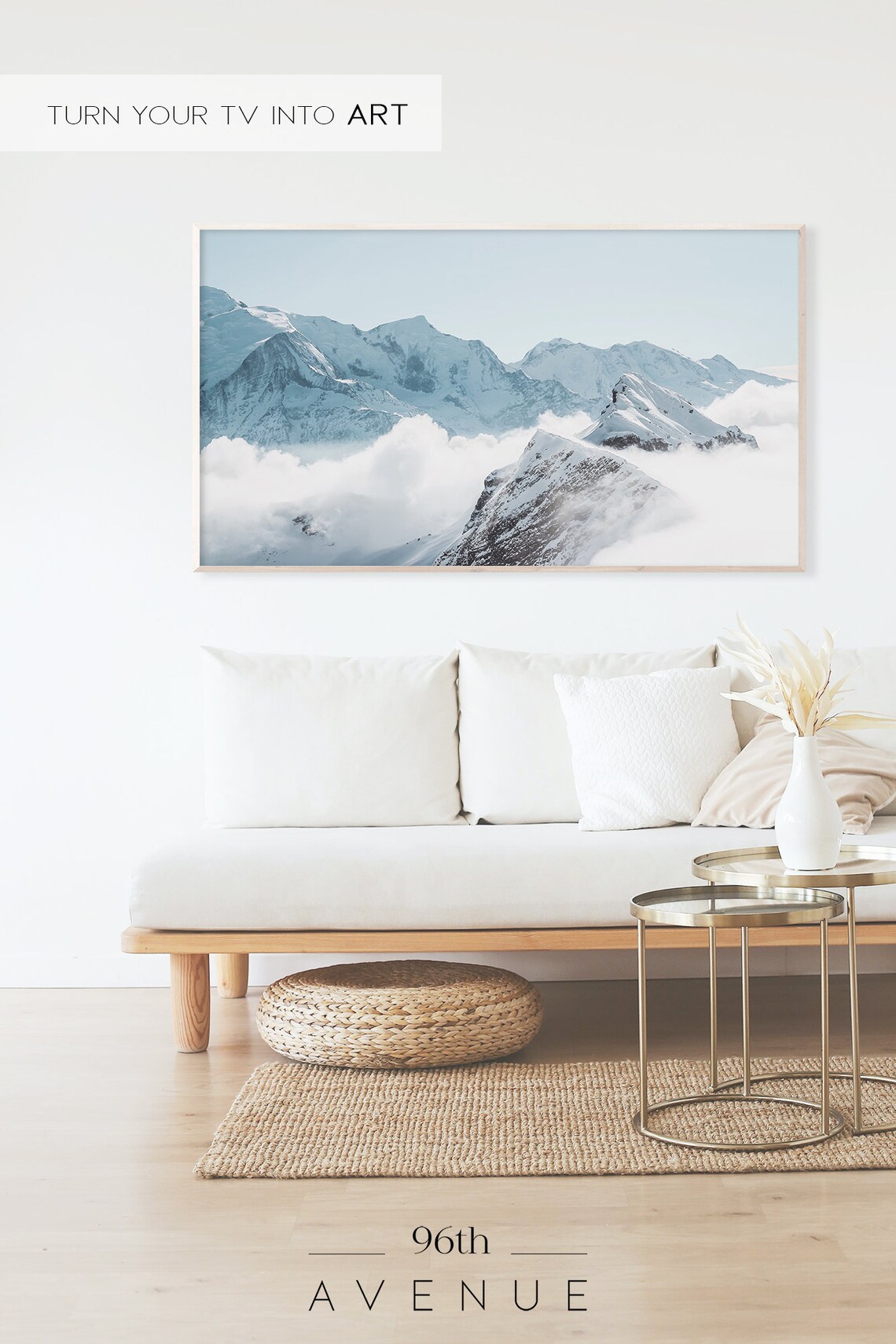 Winter Mountain Landscape, Art For TV - Image 2