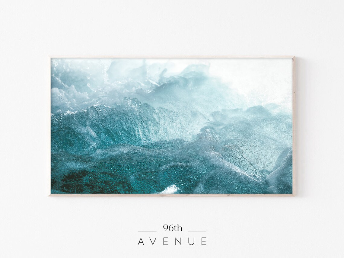 Ocean Water Art for TV, Coastal Decor