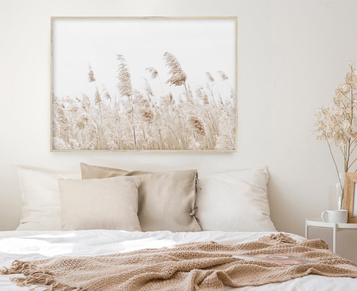 Farmhouse Grass Art, Neutral Wall Decor Print - Image 2