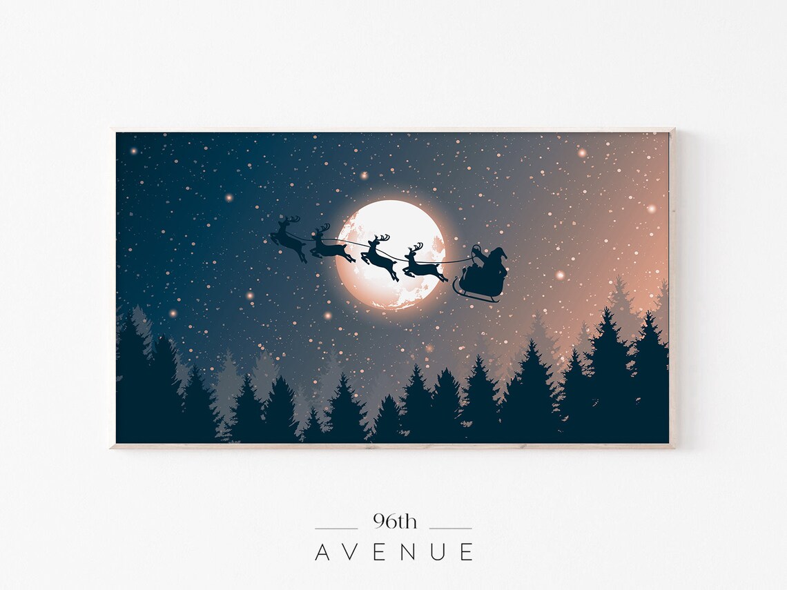 Holiday Santas Sleigh Art for TV