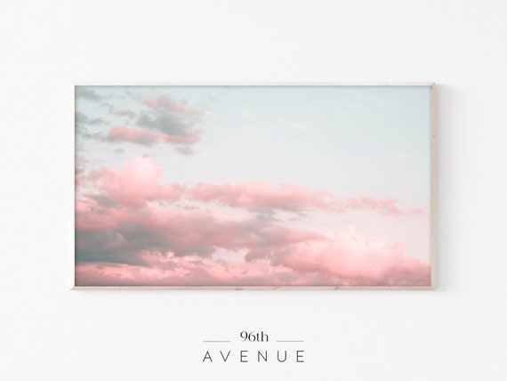 Frame Tv Art Pastel Clouds Frame Tv Art Frame Tv Art Nature Sunset Art For Tv Pink Frame Tv Art Instant