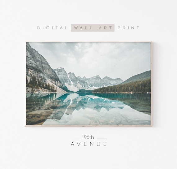 Mountain Lake Photo Print Nature Photography Canada Photography Instant