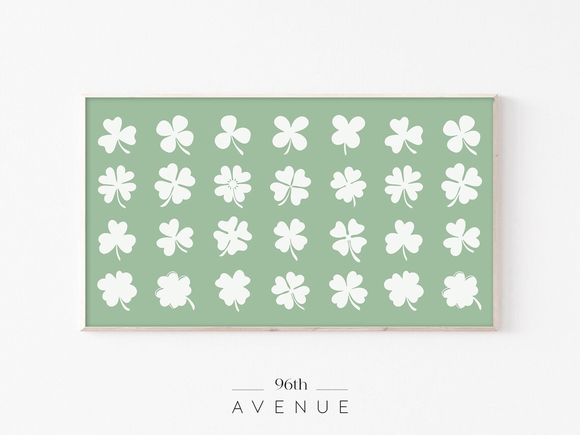 St Patricks Shamrock TV Art