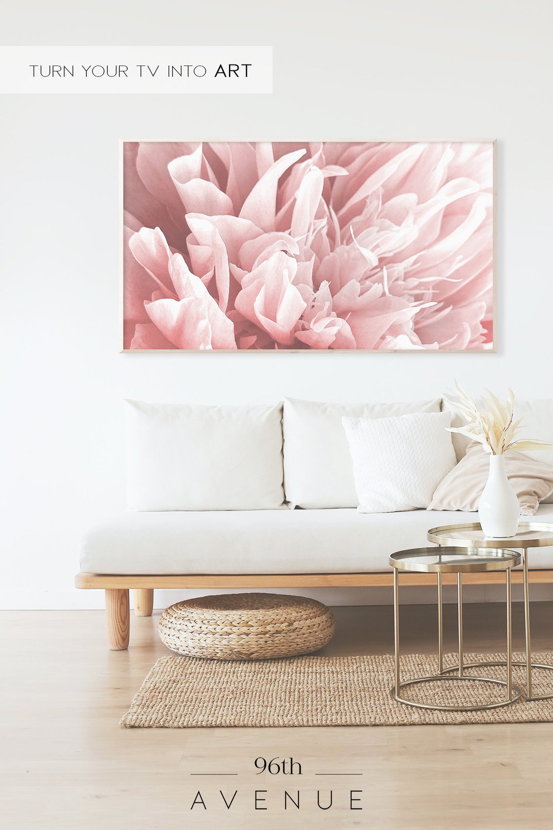 Floral Art Print for TV Frame Display - Image 2