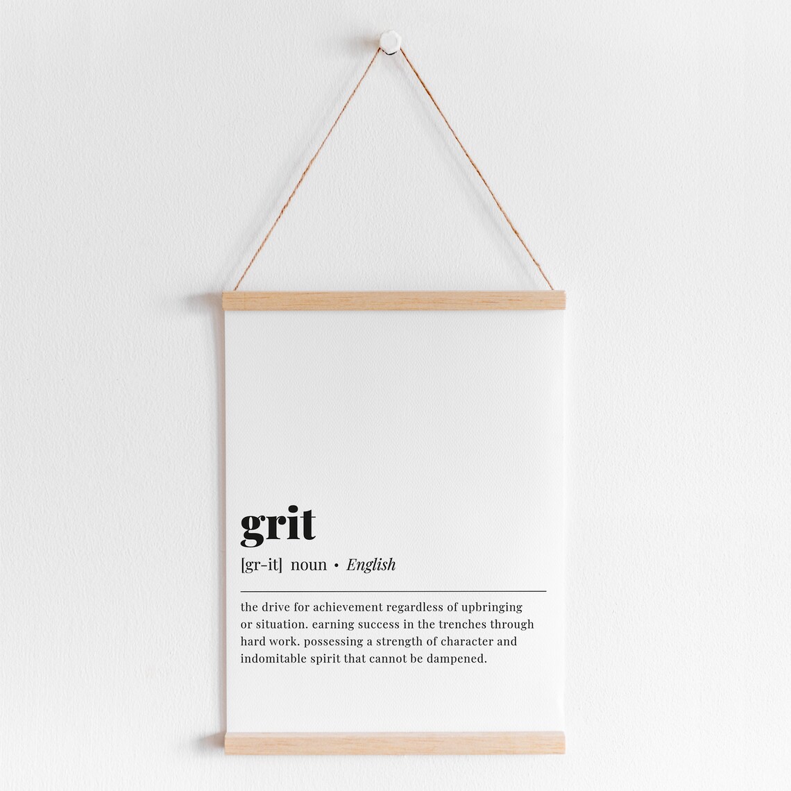 Grit Definition Motivational Quote Art Print - Image 6
