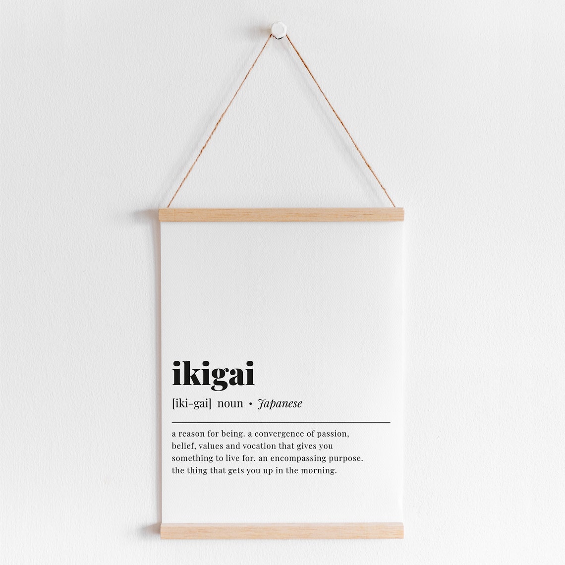 Ikigai Definition Japanese Purpose Reason For Being Typography Poster - Image 2
