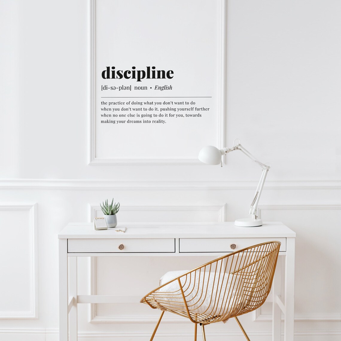 Discipline Meaning Definition Art Print, Motivational - Image 4