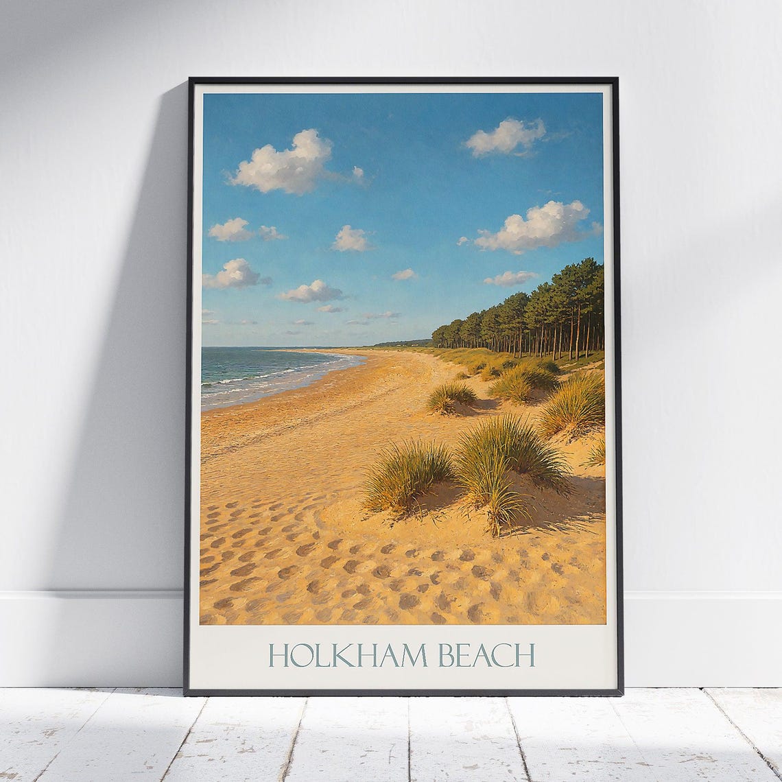 Holkham Beach Golden Sands And Pine Dunes Norfolk Coast Poster