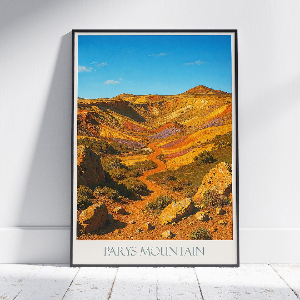 Parys Mountain Copper Mine Rust Orange Wales Landscape Poster