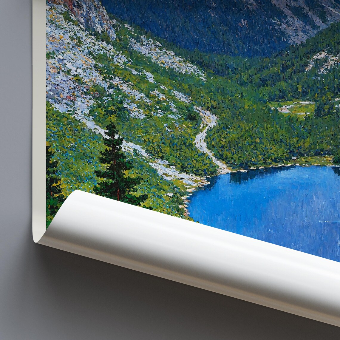North Cascades Alpine Lake Rugged Peaks Washington Travel Poster - Image 4