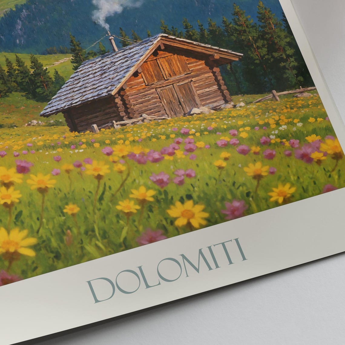 Dolomites Travel Print Travel Poster Painted Wall Art Print Home Decor Framed Personalized Print Vacation Travel Gift - Image 4