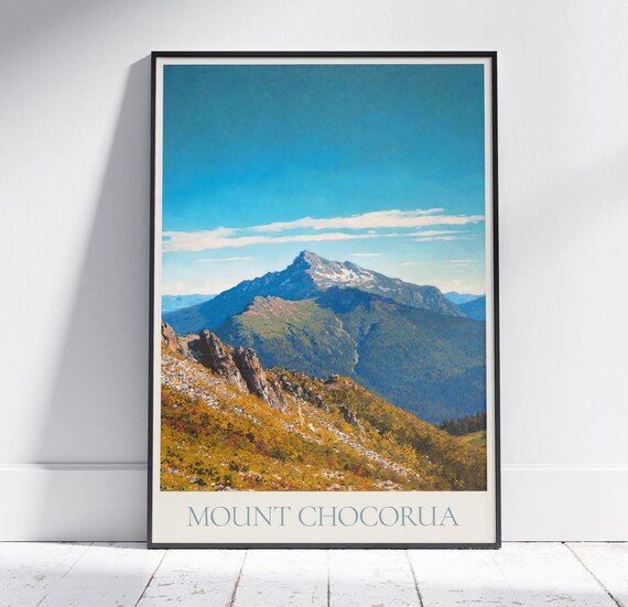 Mount Chocorua New Hampshire Autumn Peak Vintage Travel Poster