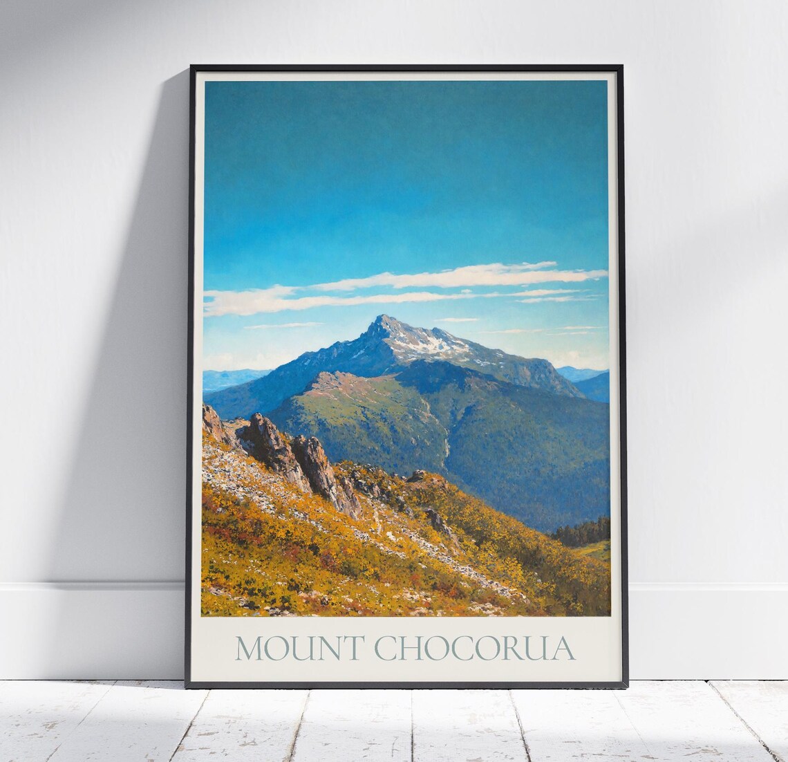 Mount Chocorua New Hampshire Autumn Peak Vintage Travel Poster
