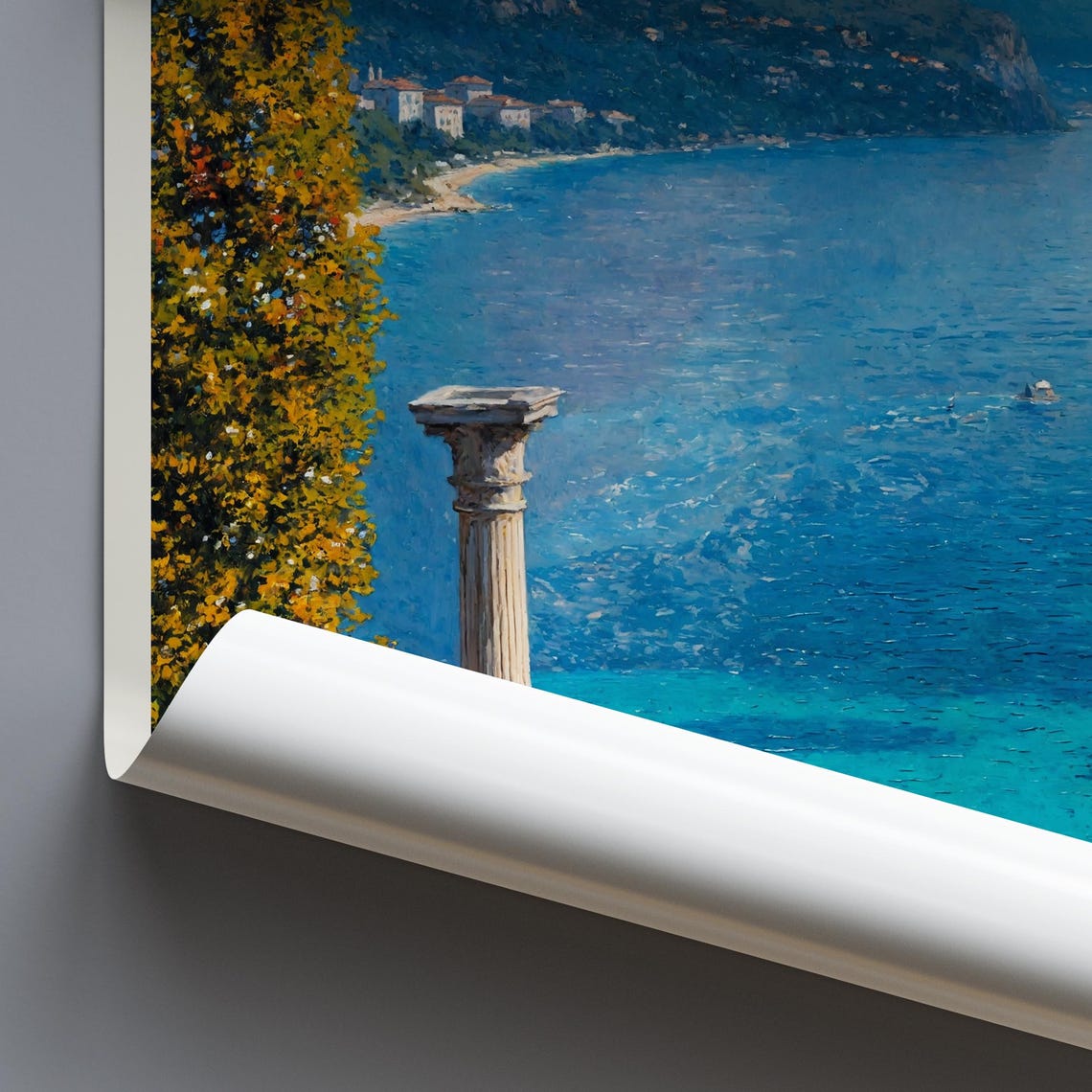 Ravello Italy Amalfi Coast Terrace Sea View Garden Painted Poster - Image 3