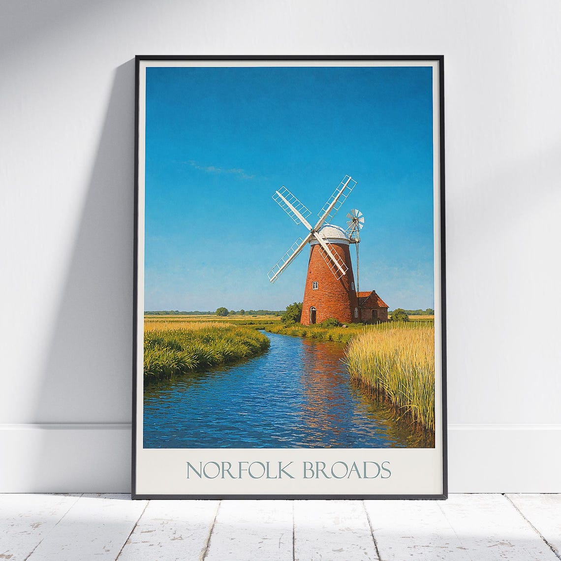 Horsey Windpump Norfolk Broads Brick Mill River Reeds Poster