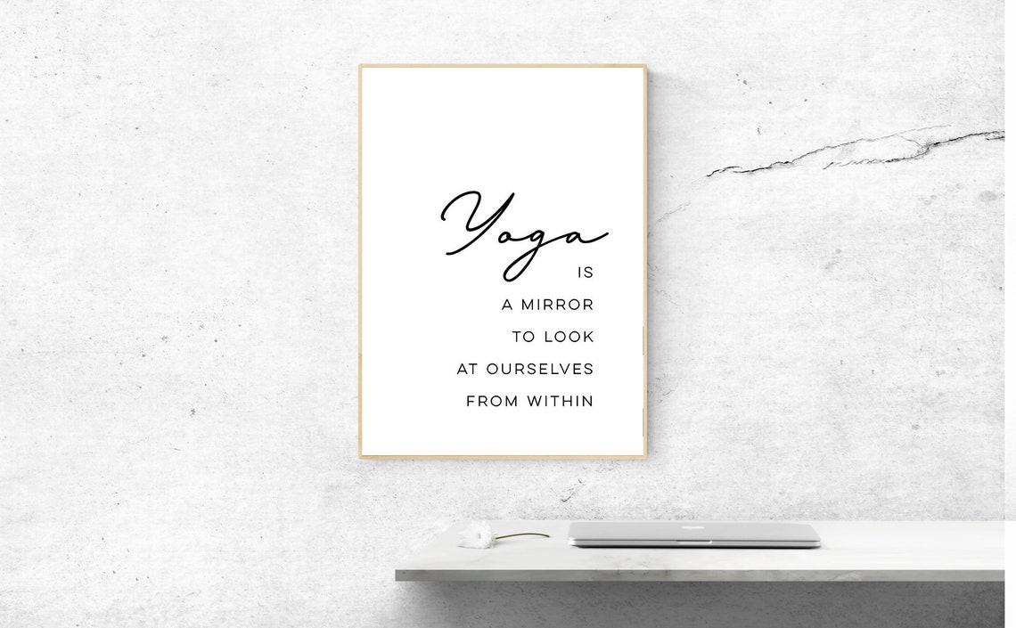 Yoga Is A Mirror To Look At Ourselves From Within Art Print Wall Physical Modern Home Decor No Frame Included