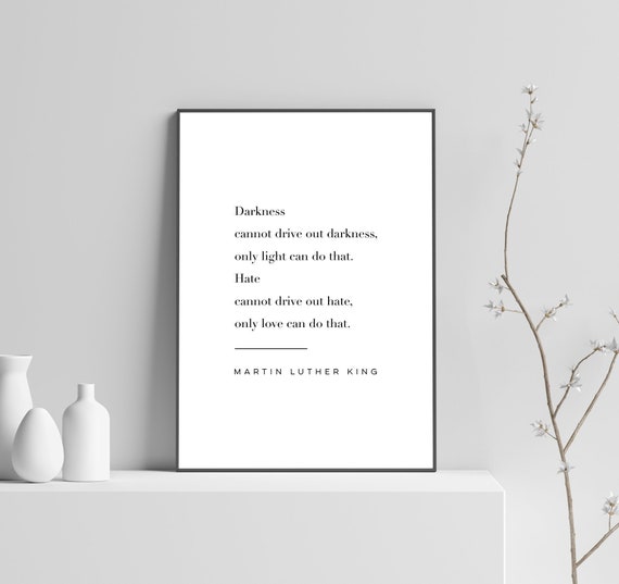 Martin Luther King Quote Print Art Meaningful Wall Mindfulness Physical Home Decor No Frame Included
