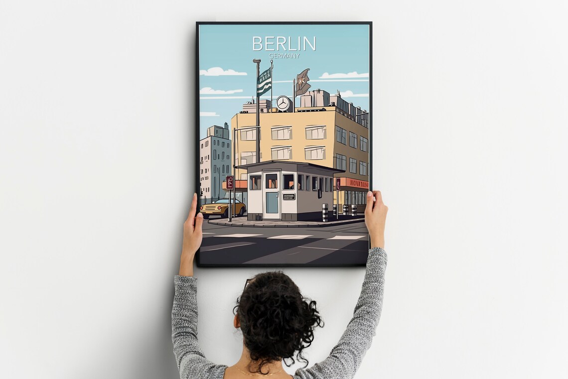 Berlin Checkpoint Charlie Modern Art Print - Image 3