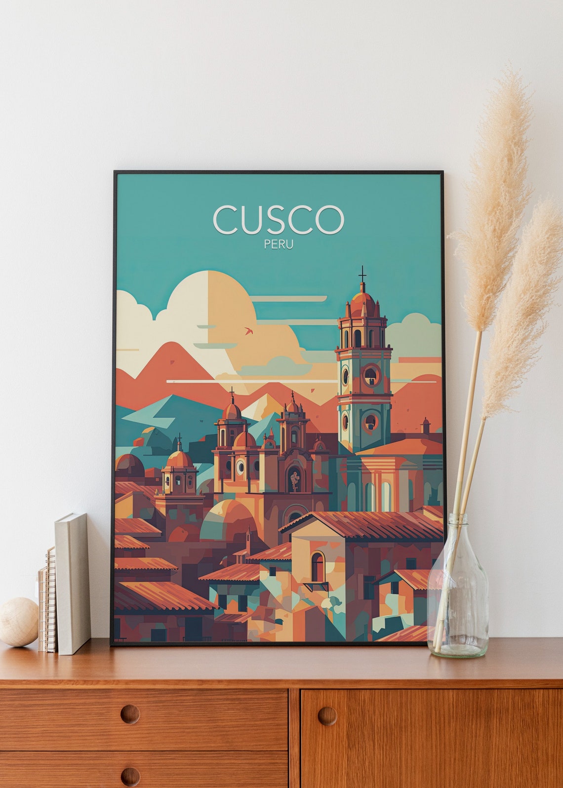 Cusco Peru Art Print Modern Poster Print Available In Many Sizes Or - Image 2