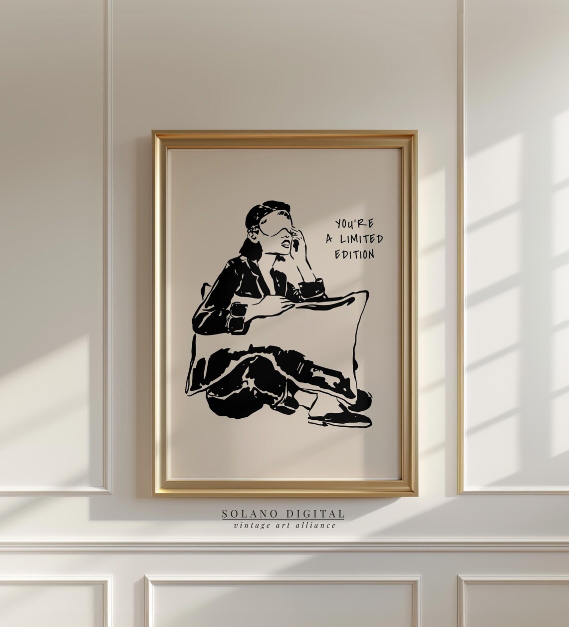 You Are A Limited Edition Inspirational Woman Line Art Quote Poster