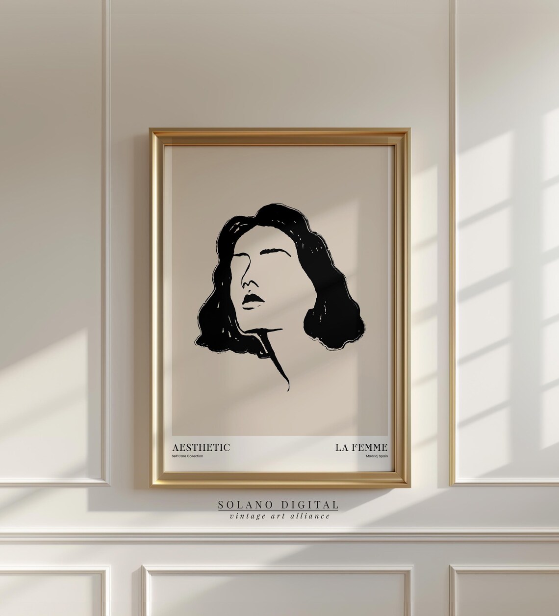 La Femme Minimalist Woman Face Ink Line Art Self Care Poster