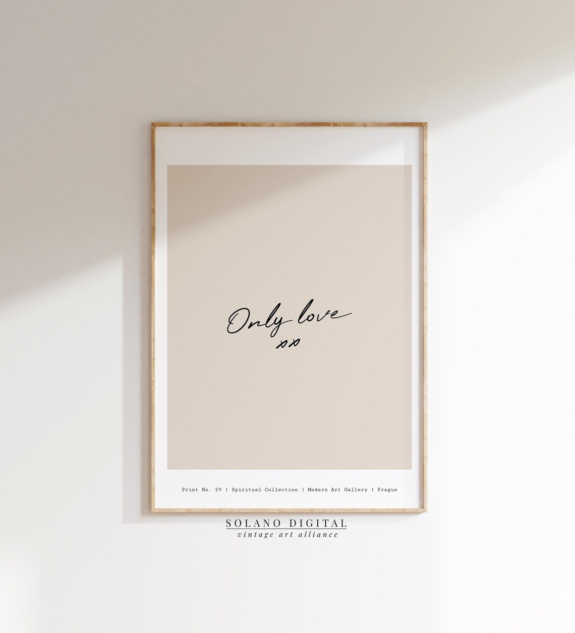 Only Love Handwritten Affirmation Quote Poster Minimalist Zen