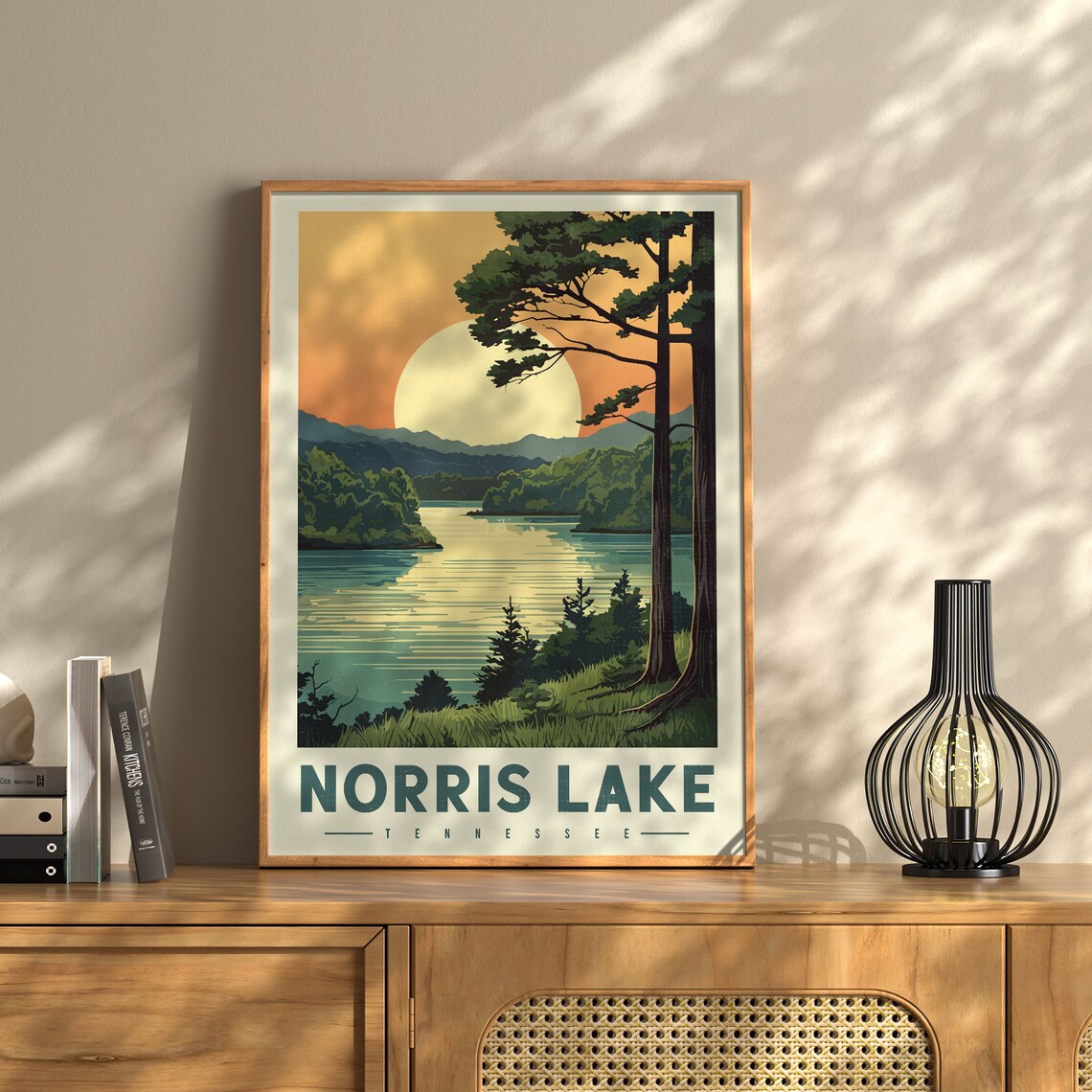 Norris Lake Tennessee Vintage Travel Poster Art Print