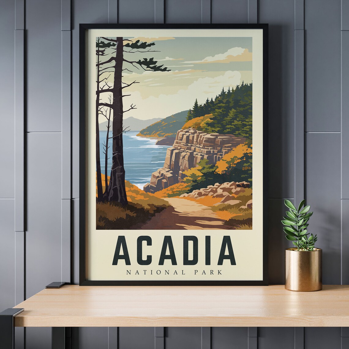 Acadia National Park, Maine Travel Poster Art - Image 2
